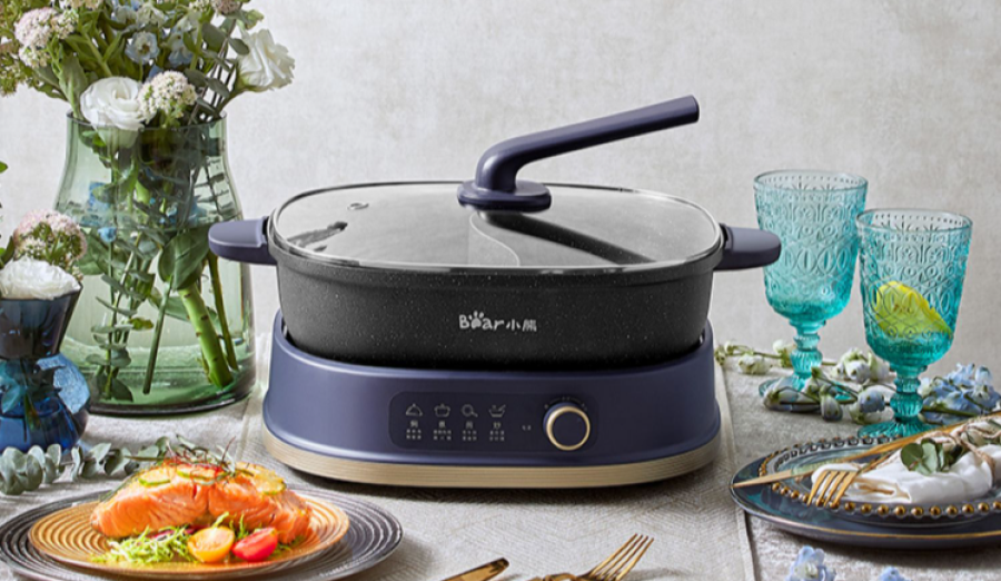 小熊分體鴛鴦電火鍋